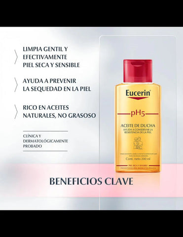Óleo de Limpeza Para Banho Eucerin Ph5 200Ml