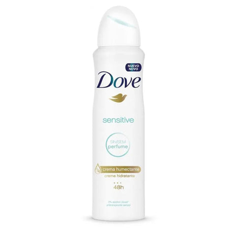 Desodorante Dove Sensitive Sem Perfume, Aerossol, 1 Unidade Com 150Ml