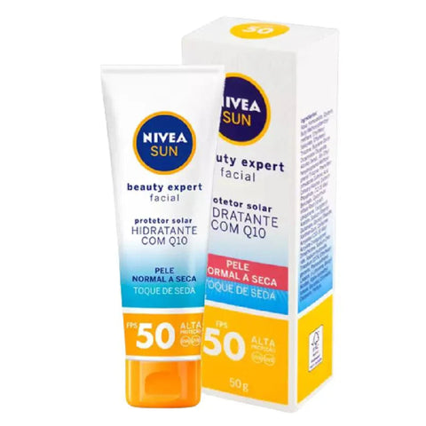 Protetor Solar Facial Nivea Sun Beauty Expert Normal a Seca - FPS 50 - 50 g