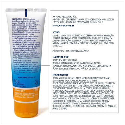 Protetor Solar Facial Nivea Sun Beauty Expert Normal a Seca - FPS 50 - 50 g