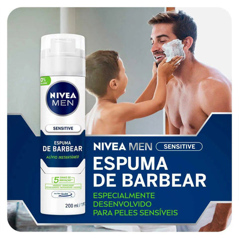 Espuma Para Barbear Nivea Men Sensitive 200Ml