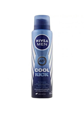 Desodorante Antitranspirante Nivea Men Cool Kick Aerossol, 1 Unidade Com 150Ml