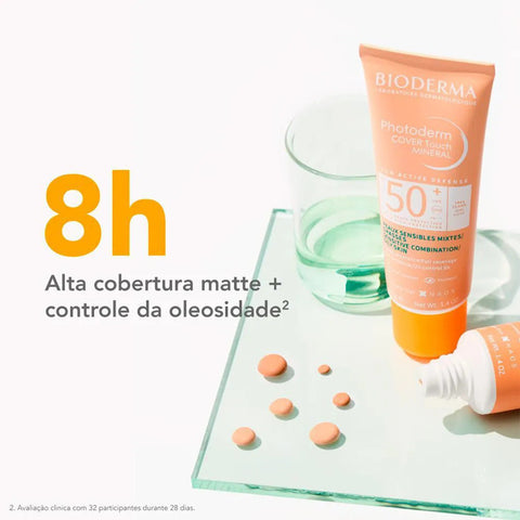 Protetor Solar Facial Bioderma Photoderm Cover Touch Mineral Escuro - FPS 50+ Escuro - 40 g