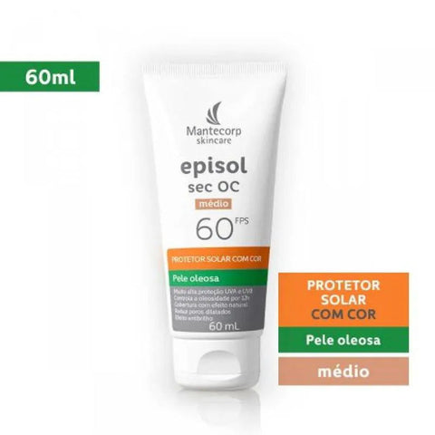 Protetor Solar Facial Episol Sec OC Médio - FPS 60 - 60 mL