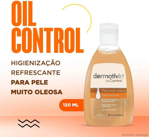 Sabonete Dermotivin Oil Control Líquido, 1 Unidade Com 120Ml