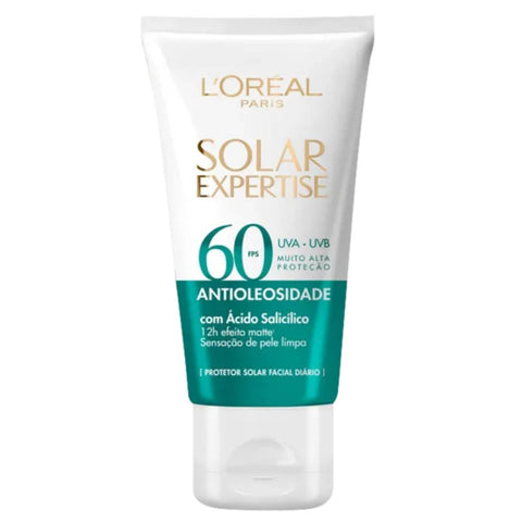Protetor Solar Facial L'Oréal Expertise Antioleosidade Sem Cor - FPS 60 - 40 g