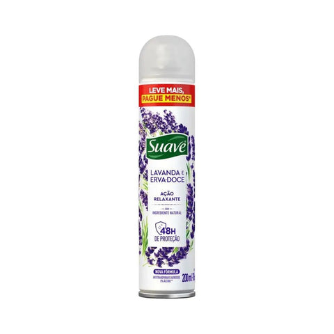 Desodorante Antitranspirante Feminino Suave Lavanda e Erva-Doce, Aerossol Com 200Ml
