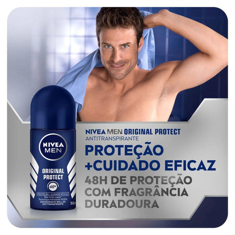 Desodorante Antitranspirante Masculino Nivea Men Protect Original Roll-On, 1 Unidade Com 50Ml