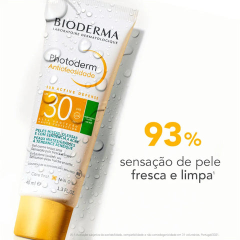 Protetor Solar Facial Bioderma Photoderm Antioleosidade Sem Cor - FPS 30 - 40 g