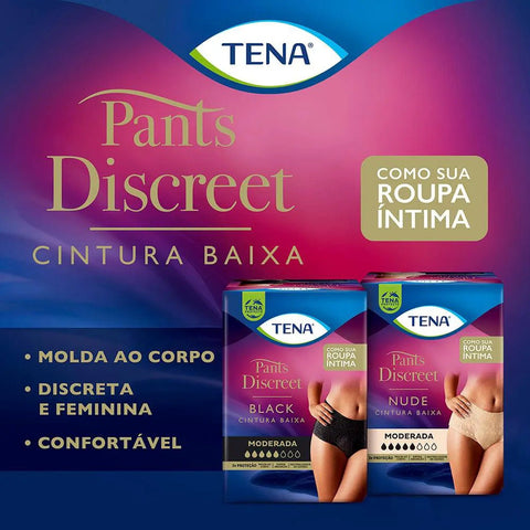 Fralda Geriátrica Tena Pants Discreet Tamanho G/EG - 8 Unidades