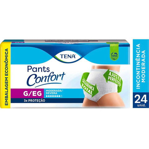 Fralda Geriátrica Tena Pants Confort Tamanho P/M - 24 Unidades
