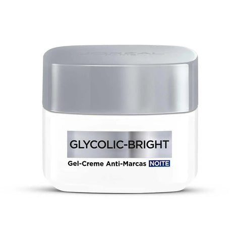 Gel-Creme Facial Anti-Marcas Noite L'Oréal Paris Glycolic Bright 49g