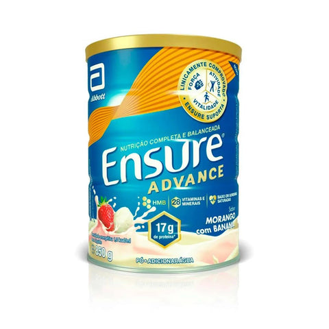 Ensure Advance Morango com Banana - 850 g - Pó para Solução