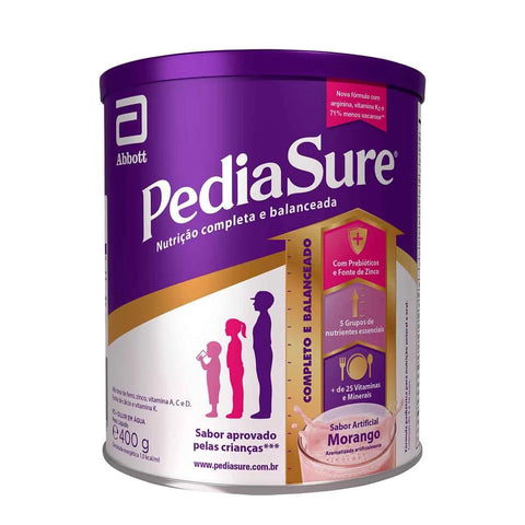 Fórmula Infantil Pediasure 4 à 10 anos - Sabor Morango - 400g