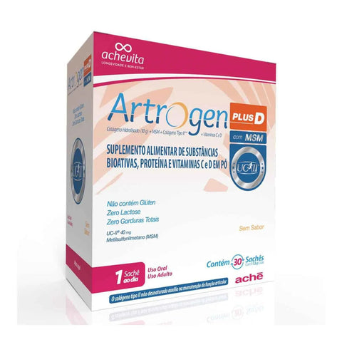 Colágeno Artrogen Plus D (Aché) 30 Unidades - Sachê