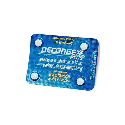Decongex Plus 12mg + 15mg - 4 Unidades - Comprimido