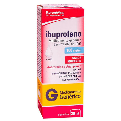 Ibuprofeno (Aché) 100mg/mL - 20 mL - Suspensão