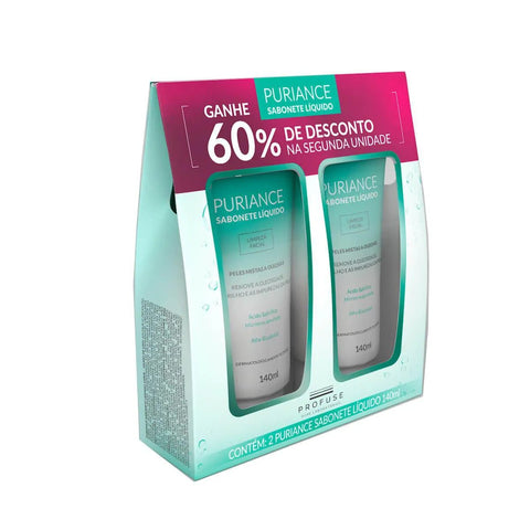 Kit Sabonete Líquido Profuse Puriance Pele Oleosa A Acneica Com 2 Unidades de 140mLCada