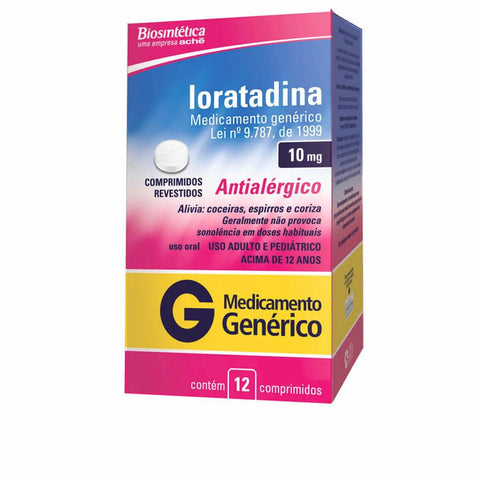 Loratadina (Aché) 10mg - 12 Unidades - Comprimido