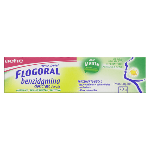 Pasta de Dente Flogoral 5mg/g - 70 g - Creme