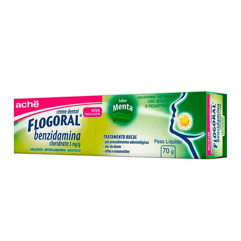 Pasta de Dente Flogoral 5mg/g - 70 g - Creme