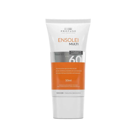 Protetor Solar Facial Profuse Ensolei Multi Sem Cor - FPS 60 - 50 mL