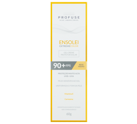 Protetor Solar Profuse Ensolei Extreme Color Bege Médio - FPS 90 - 60 g