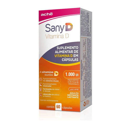 Vitamina D Sany D 1.000UI - 60 Unidades - Cápsula