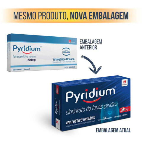 Pyridium 200mg - 18 Unidades - Comprimido