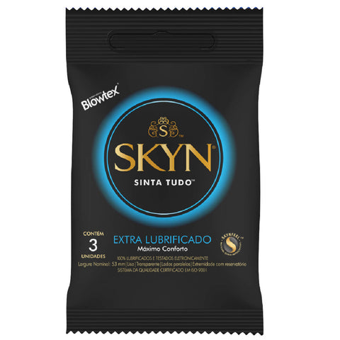 Preservativo Blowtex Skyn Extra Lubrificado 3 Unidades