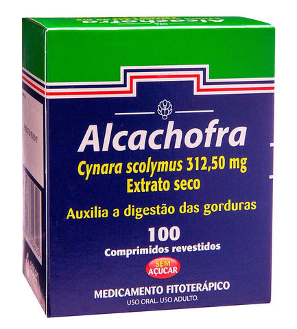 Alcachofra 312,5mg - 100 Unidades - Comprimido