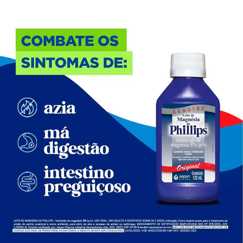 Leite de Magnésia Phillips Original - 120 mL - Suspensão
