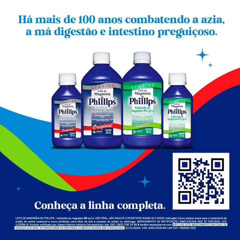 Leite de Magnésia Phillips Original - 120 mL - Suspensão
