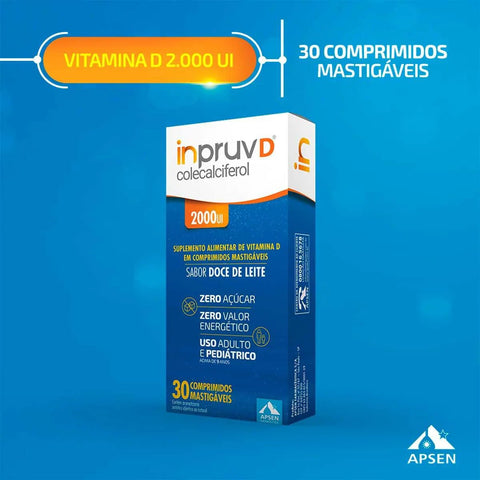 Vitamina D Inpruv D 2.000UI - 30 Unidades - Comprimido