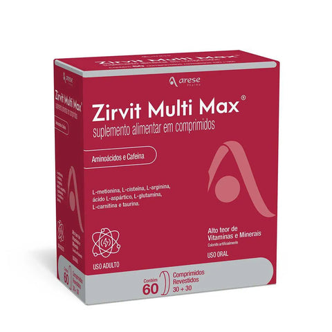 Polivitamínico Zirvit Multi Max 60 Unidades - Comprimido