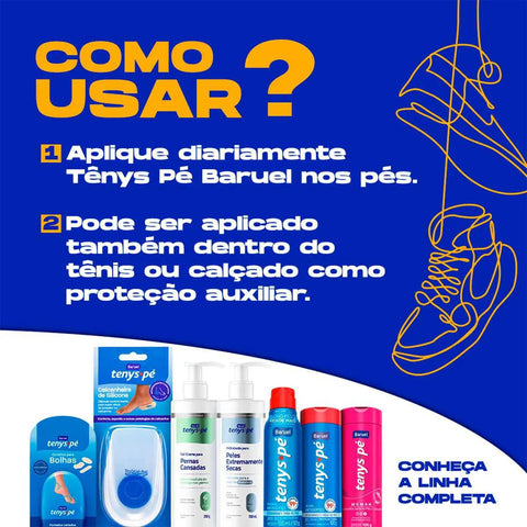 Talco Antisséptico Tenys Pé Woman - 100 g