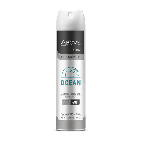 Desodorante Antitranspirante Above Men Elements Ocean, Aerossol, 1 Unidade Com 150Ml