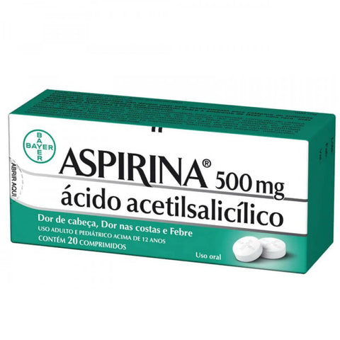 Aspirina 500mg - 20 Unidades - Comprimido