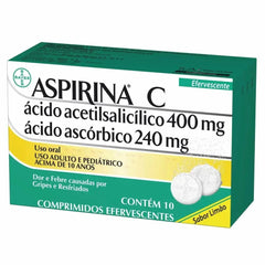 Aspirina C  400mg + 240mg - 10 Unidades - Efervescente