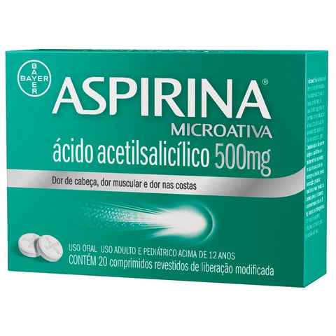 Aspirina MicroAtiva  500mg - 20 Unidades - Comprimido