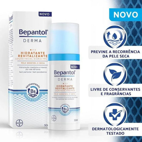 Bepantol Derma Loção Facial  Revitalizante - 50 mL - Creme