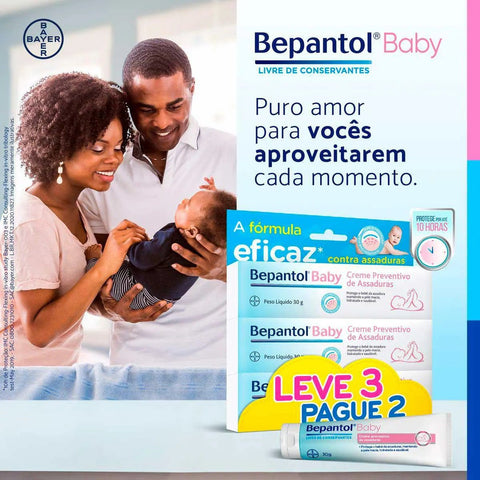 Creme para Assaduras Bepantol Baby 3 x 30 g - Creme