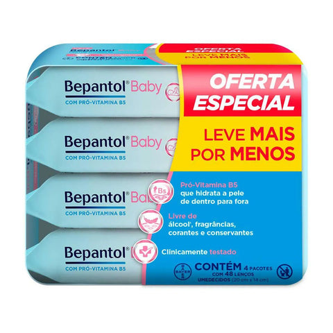 Lenço Umedecido Bepantol Baby 192 Unidades