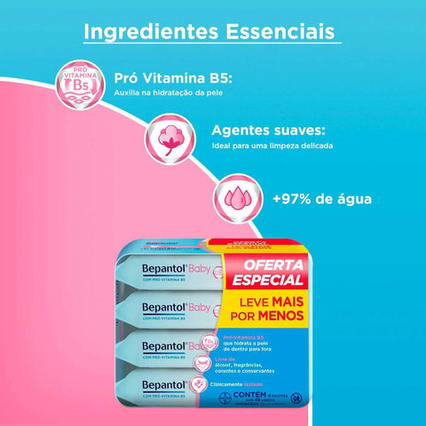 Lenço Umedecido Bepantol Baby 192 Unidades