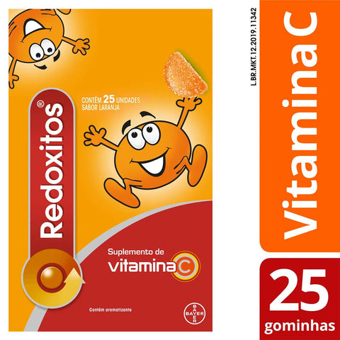 Vitamina C Redoxitos Laranja - 25 Unidades - Goma