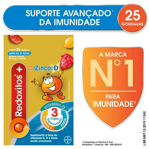 Vitamina C Redoxitos Mix de Frutas - 25 Unidades - Goma