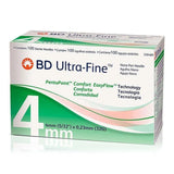Agulha Bd Ultra-Fine Nano para Caneta  Tamanho 4 mm - 100 Unidades