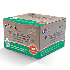 Almofadas Para Assepsia Álcool Swabs Bd  100 Unidades