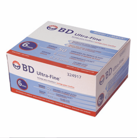 Seringa Bd Ultra Fine 6Mm 50(Ui) 100 Unidades