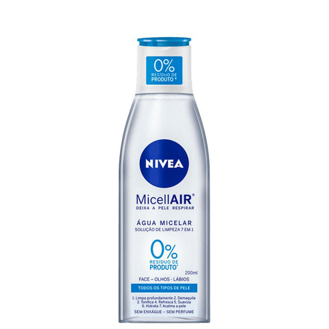 Água Micelar Nivea 7 em 1 - Linha MicellAir - 200 mL